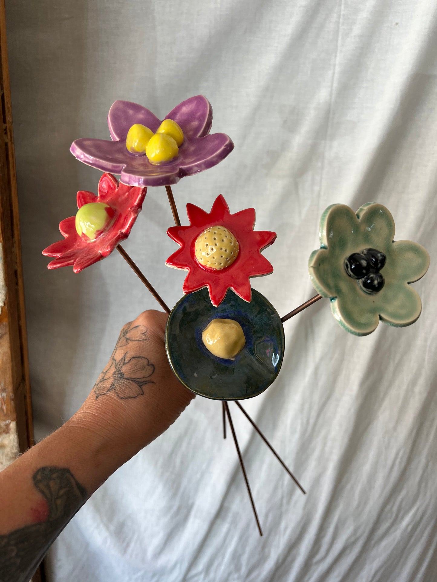 Flowers w/ Garden Stake
