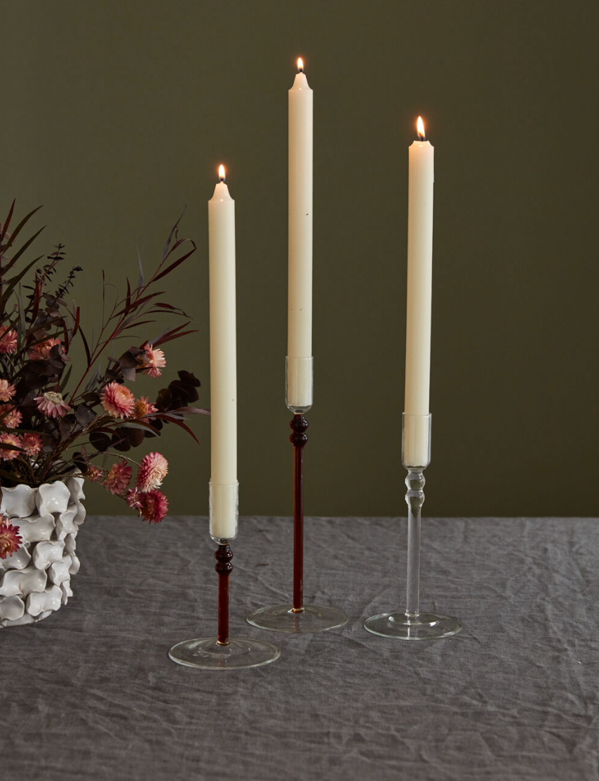 Lucasta Glass Candleholder