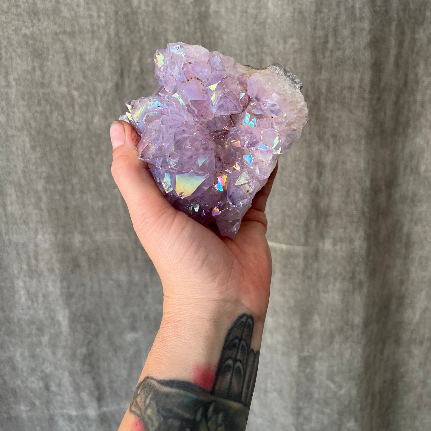Angel Aura Amethyst Cluster w/ Cut Base