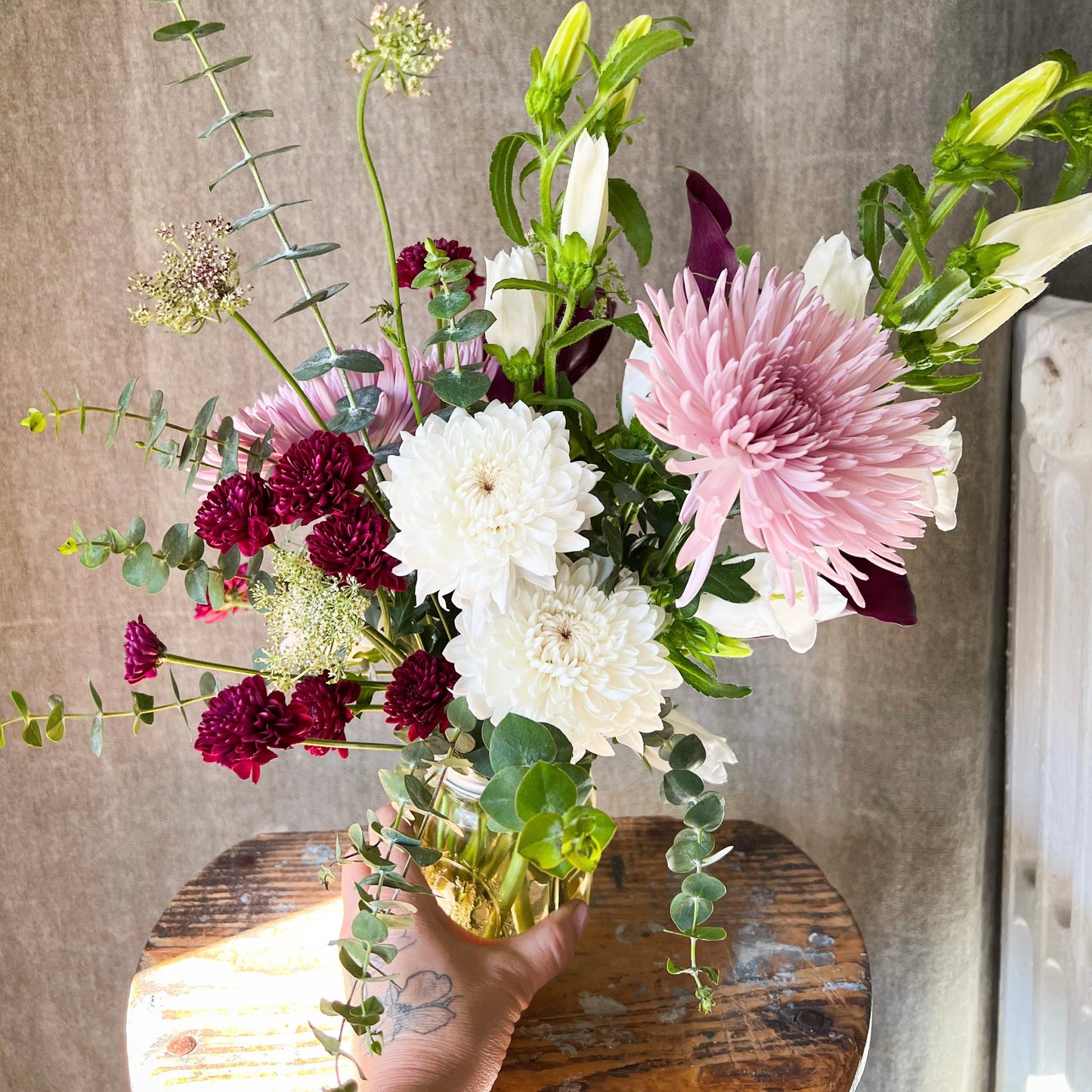 Mason jar $50 arrangement