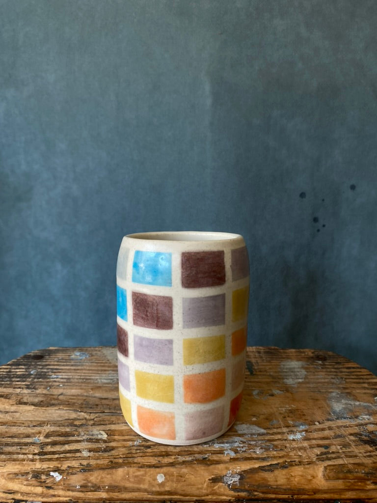 Geometric Vase Lamb Pottery