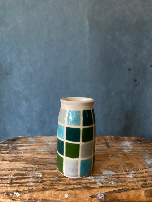 Geometric Bud Vase Lamb Pottery