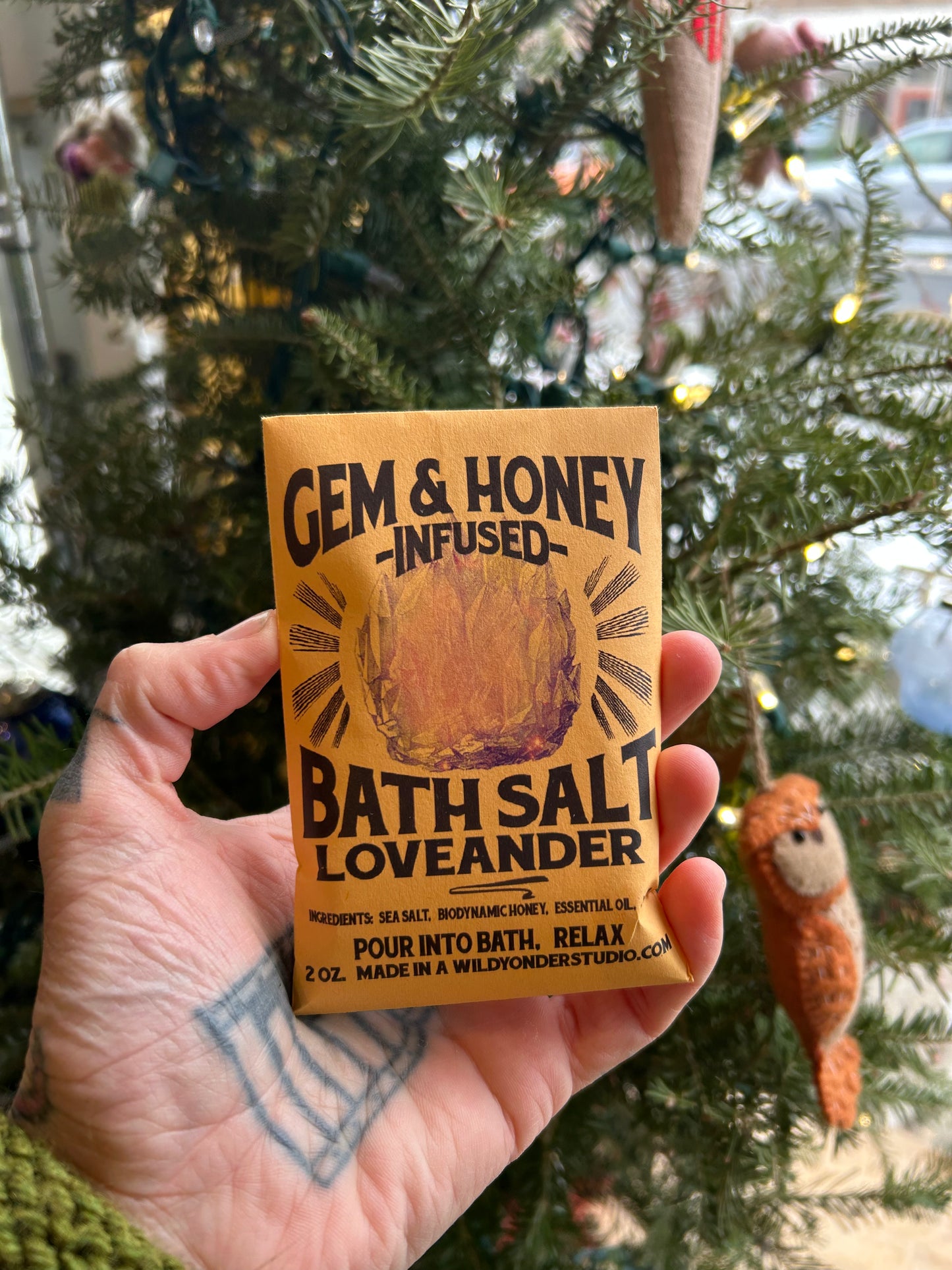 Wild Honey Botanicals Gem & Honey Bath Salt Packet
