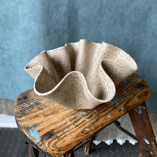 Classic Ceramic Ruffle Bowl from Curious Clay