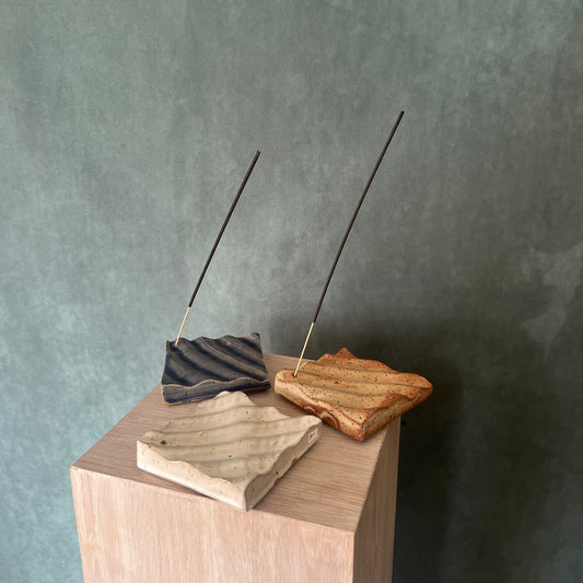 Ross Kunze Ceramic Wavy Incense Holders