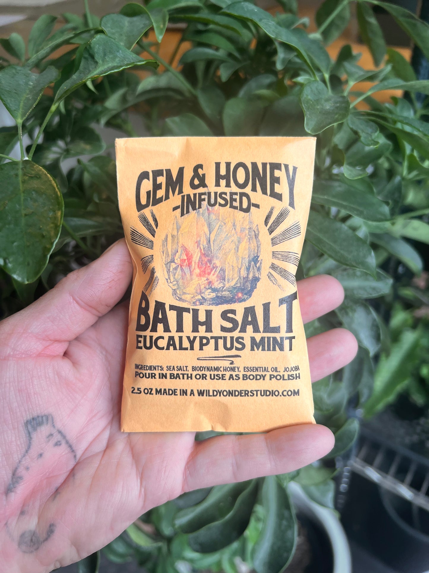 Wild Honey Botanicals Gem & Honey Bath Salt Packet