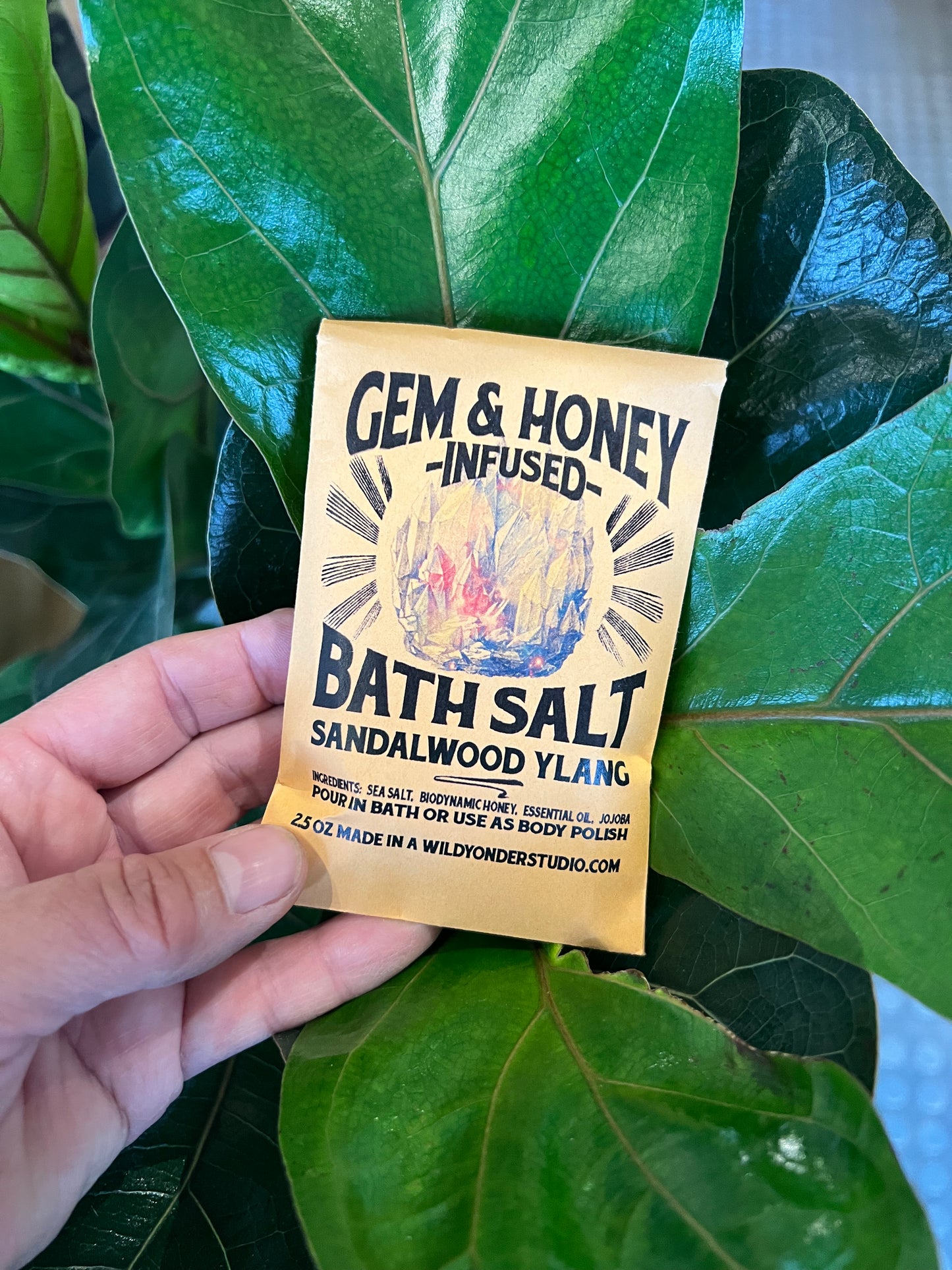 Wild Honey Botanicals Gem & Honey Bath Salt Packet